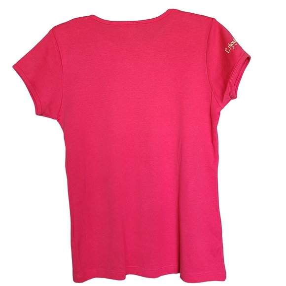District Threads 100% Cotton Pink T-Shirt. Size L - Picture 6 of 7